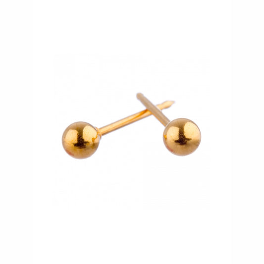 3mm Gold Plated Ball Studs