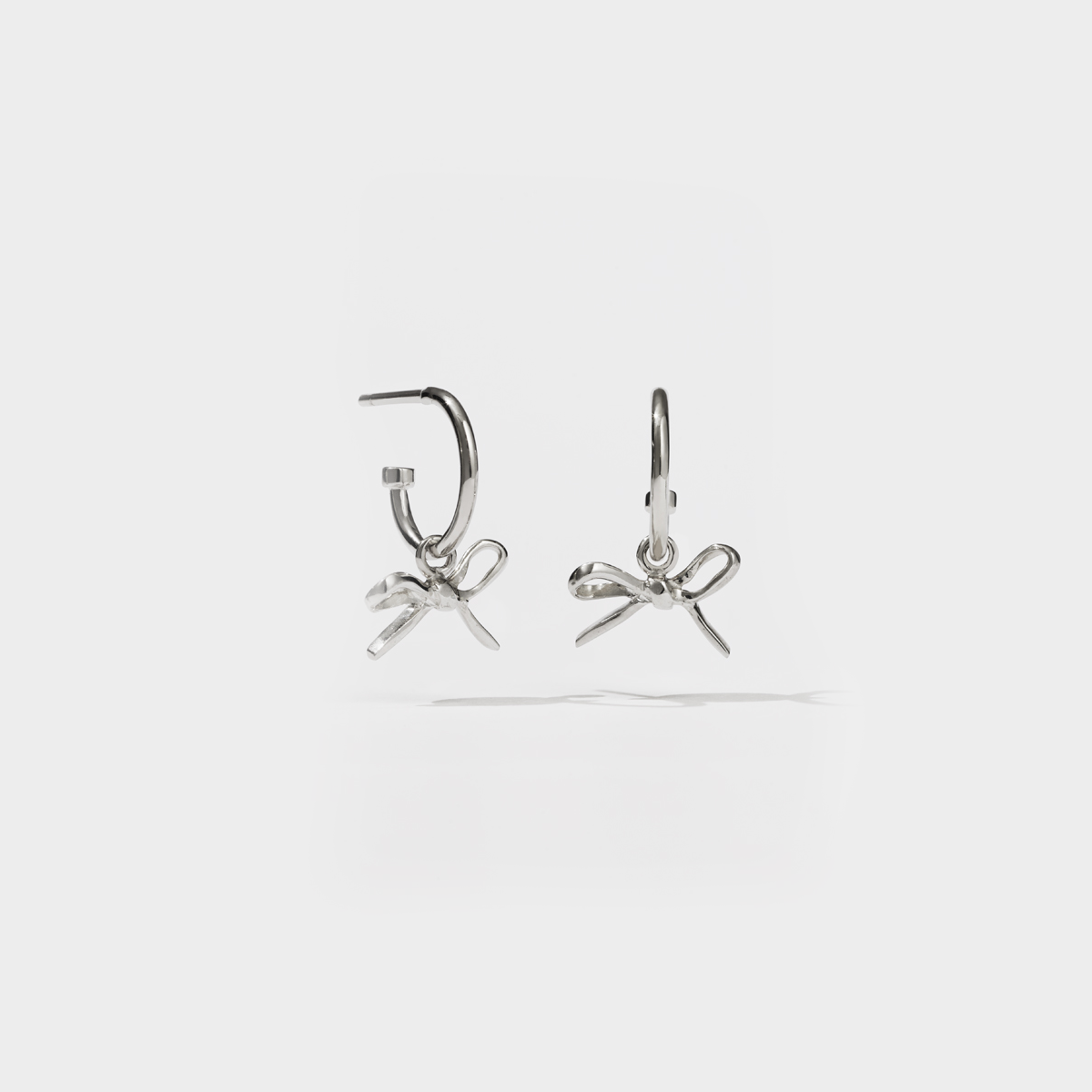 Sterling Silver Bow Signature Hoops