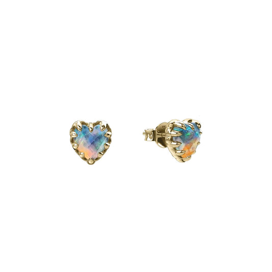 Love Claw Earrings Bello Opal - Gold Plated