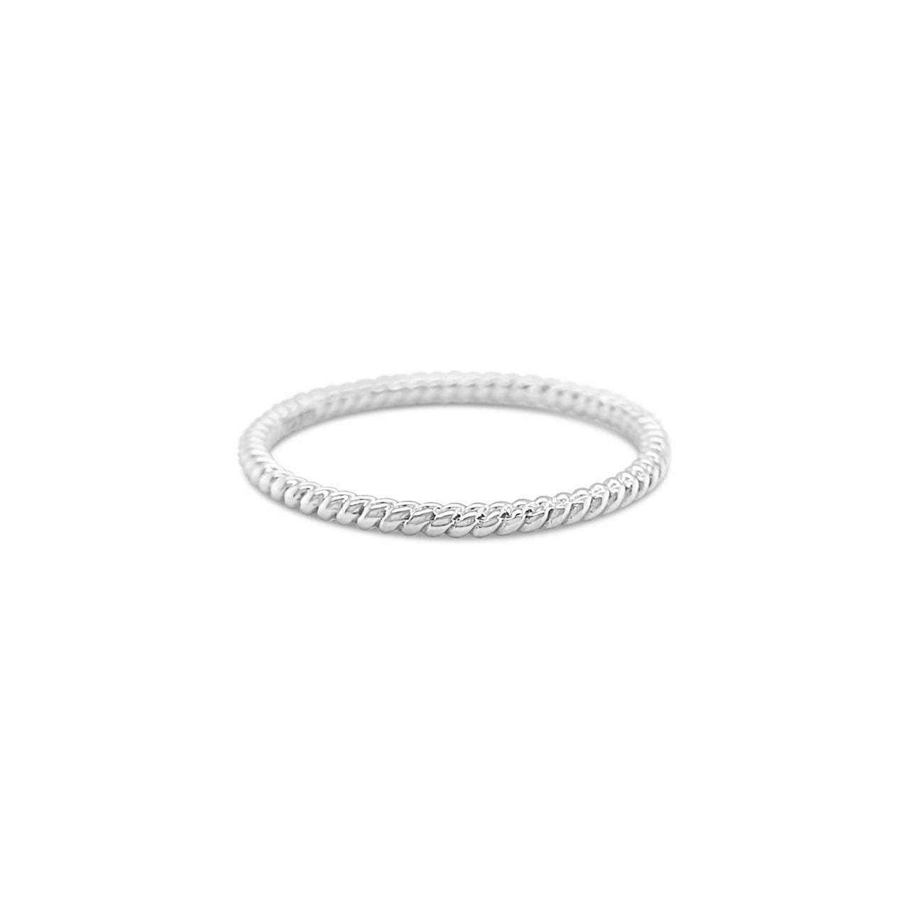 Sterling Silver Small Thin Twist Ring