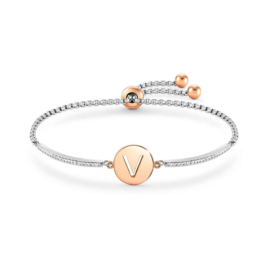 Milleluci Bracelet With Cz 028007/022 Letter V