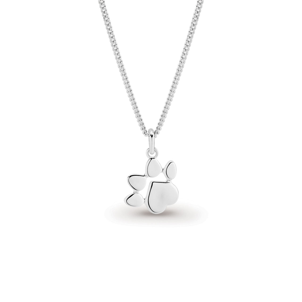 Sterling Silver Best Friends Paw Print Necklace