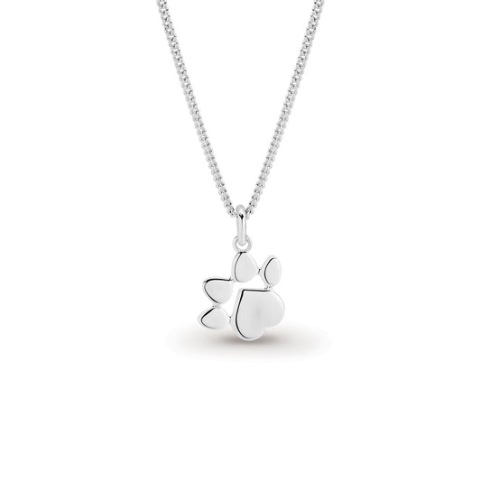 Sterling Silver Best Friends Paw Print Necklace