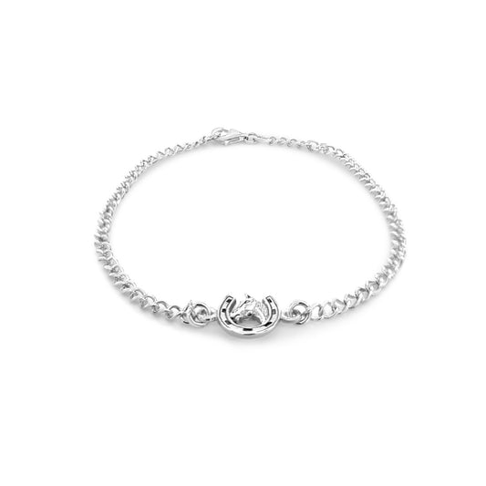 Sterling Silver Horseshoe & Horsehead Bracelet