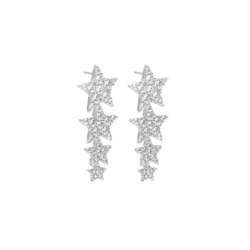 Etoile Drop Earrings (CZ/Silver)
