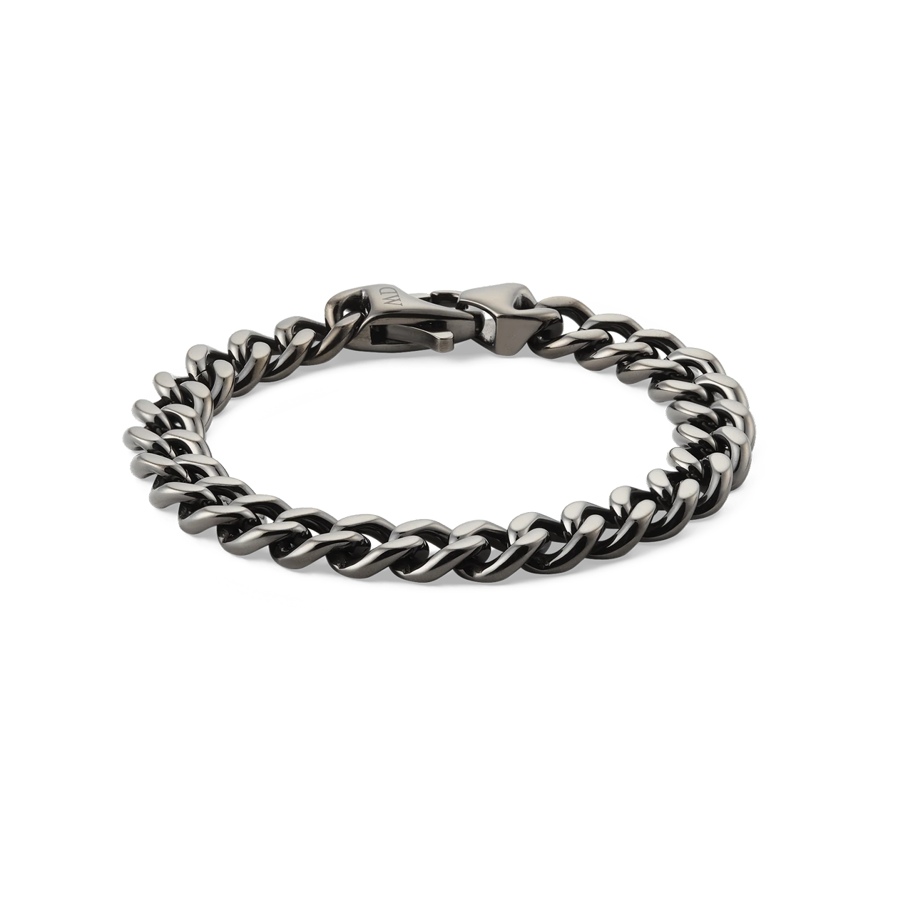 Ellipse Cuban Chain 20.5cm Bracelet Graphite
