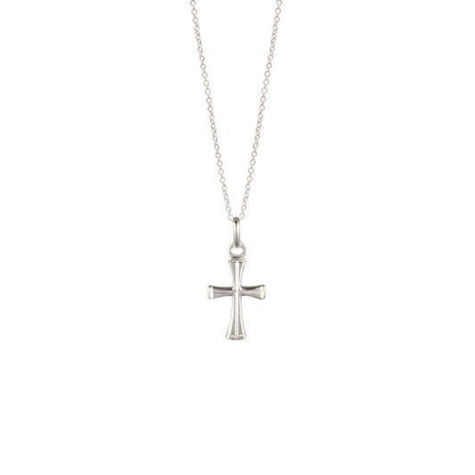 Sterling Silver 19x11mm Detailed Cross Pendant