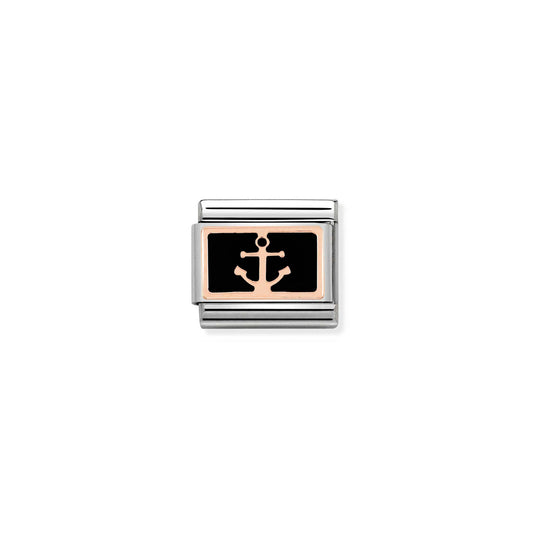 Composable Classic Link 430201/18 Rose Gold Anchor Black