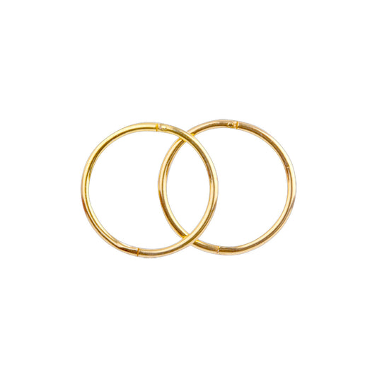 Sterling Silver Gold Plated 10mm Mini Hoop Earrings