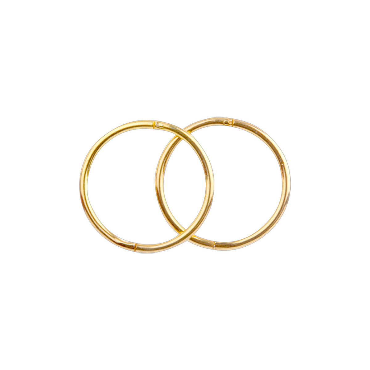 Sterling Silver Gold Plated 10mm Plain Sleepers
