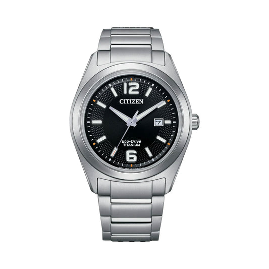 Citizen -  Mens Black Dial Super Titanium Eco-Drive Watch - AW1641-81E