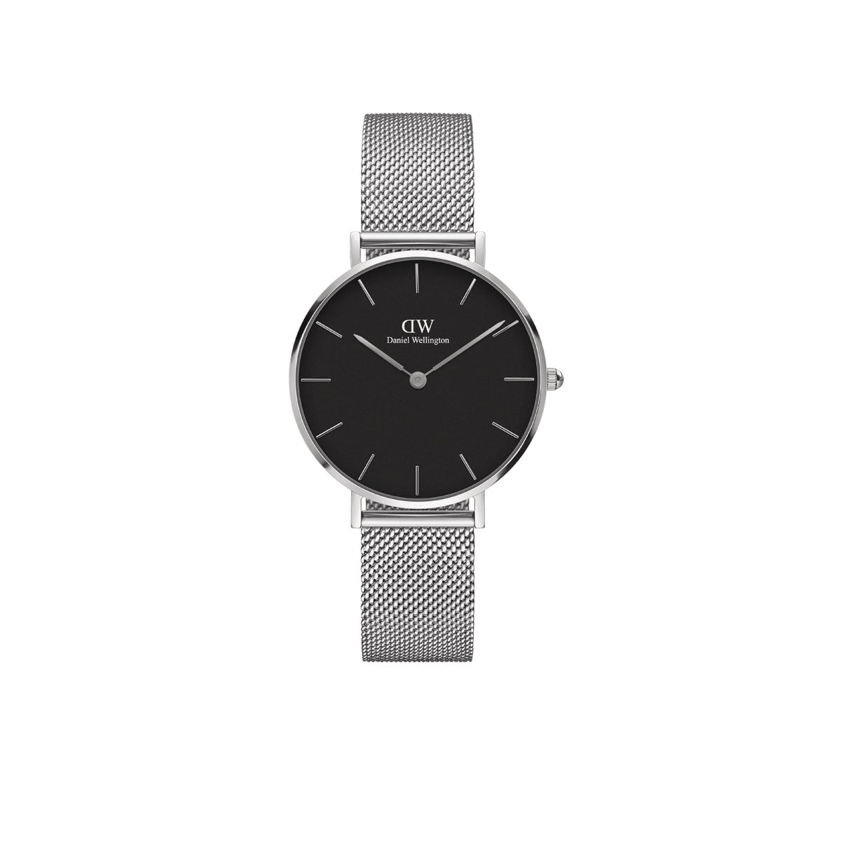 Petite 32mm Sterling - Silver & Black Watch