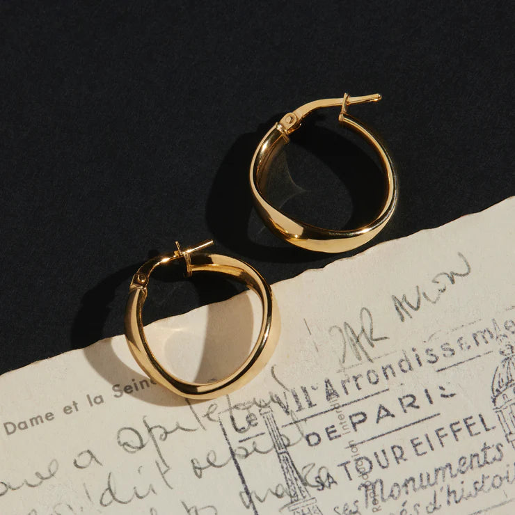 Eddy Hoop- Gold plated