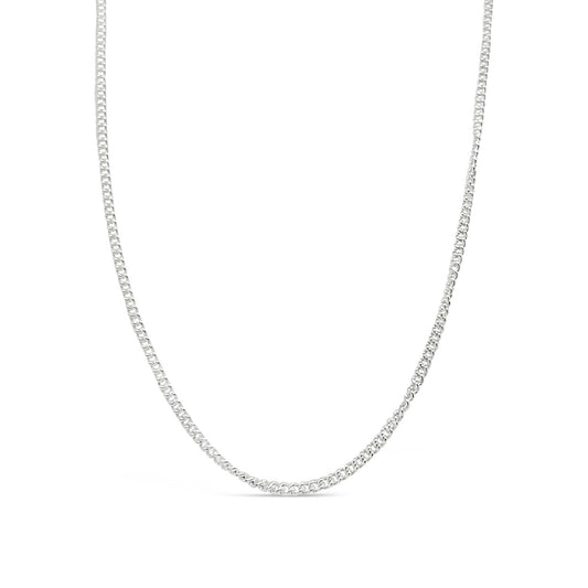 50cm Sterling Silver V514 Diamond Cut Curb Chain