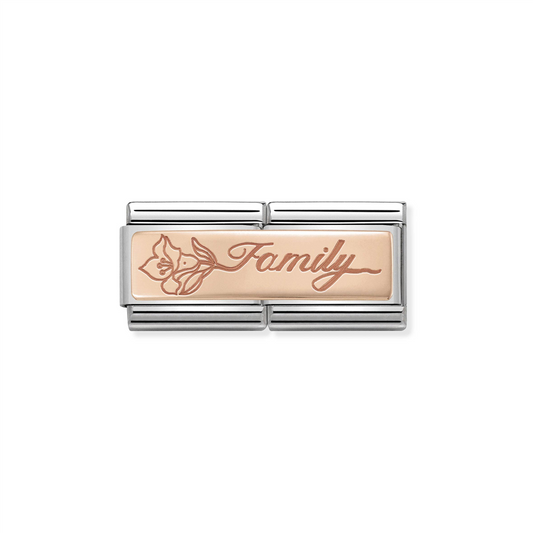 Composable Classic Double Link 430710/17 Rose Gold Family with Flower