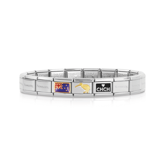 Composable Classic Bracelet Base Stainless Steel with 3 New Zealand links