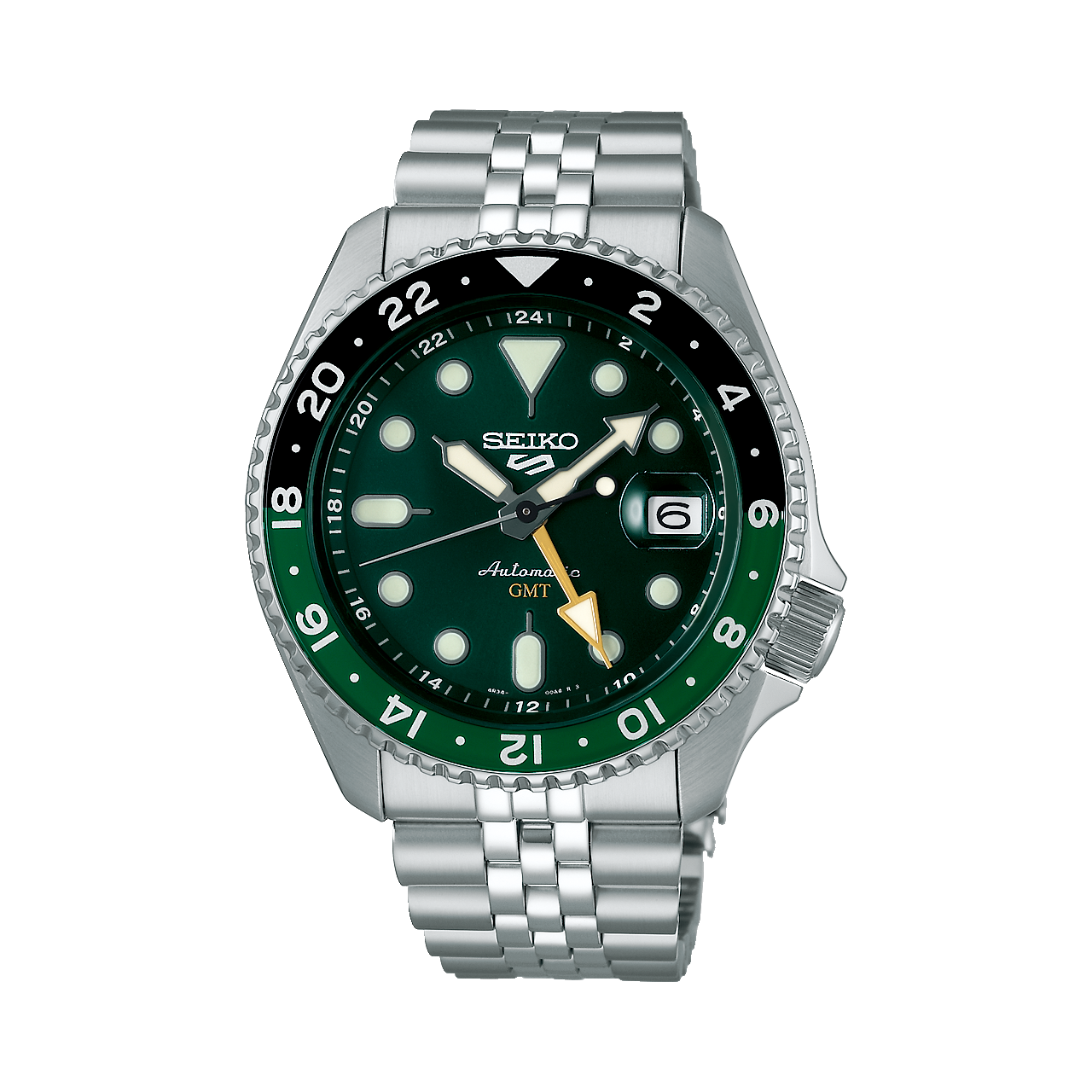 Seiko - SSK035K Seiko 5 Sports SKX GMT Bi-Colour Green Automatic Watch